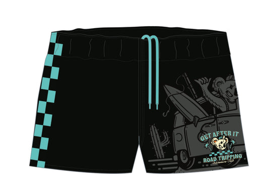 Road Trippin Footy Shorts With Zipper Pockets