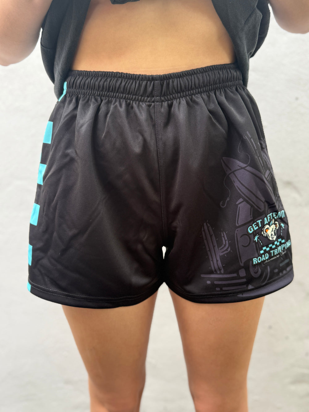 Road Trippin Footy Shorts With Zipper Pockets