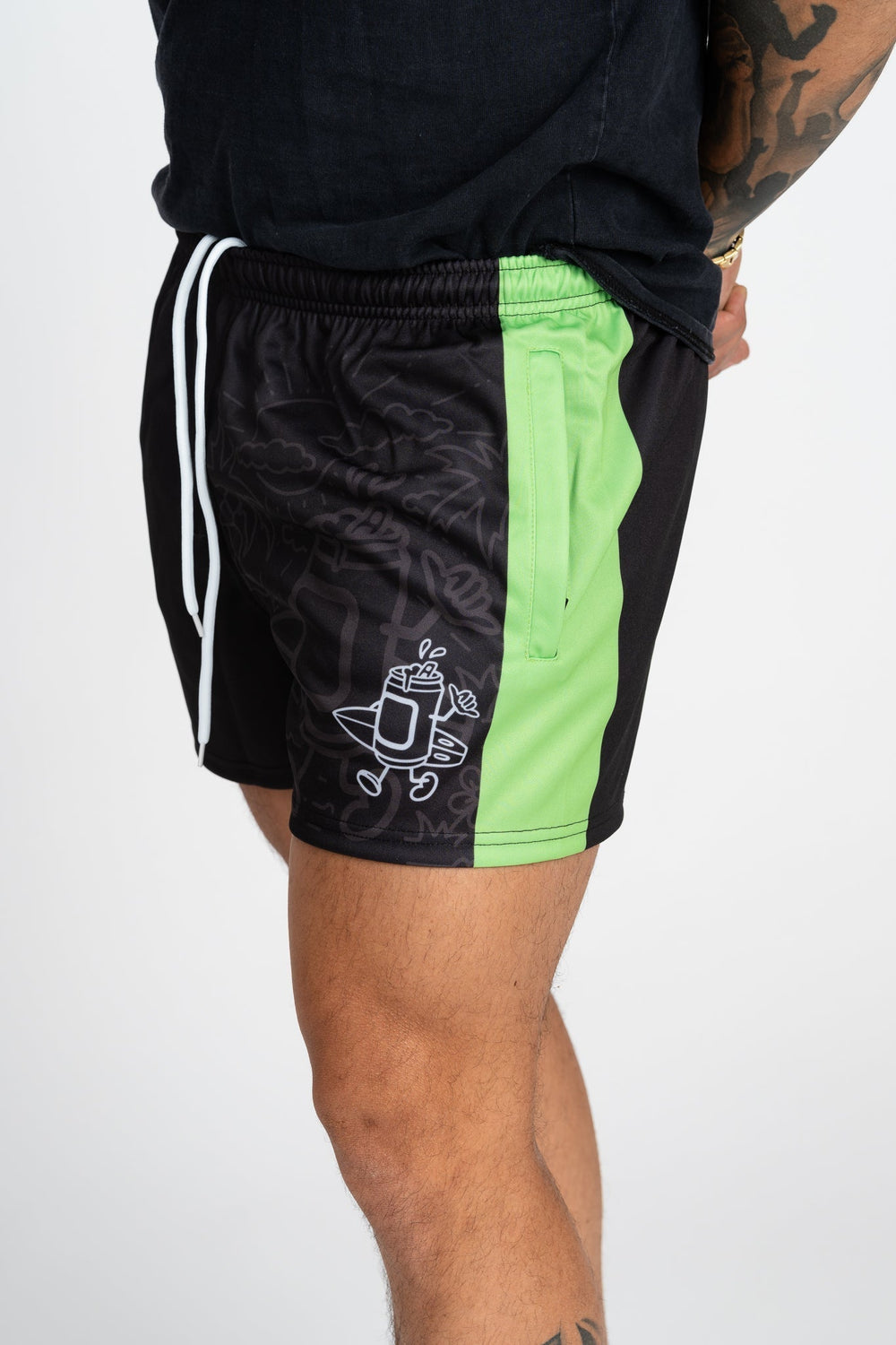 Good Day For A Beer Envy Footy Shorts With Zipper Pockets