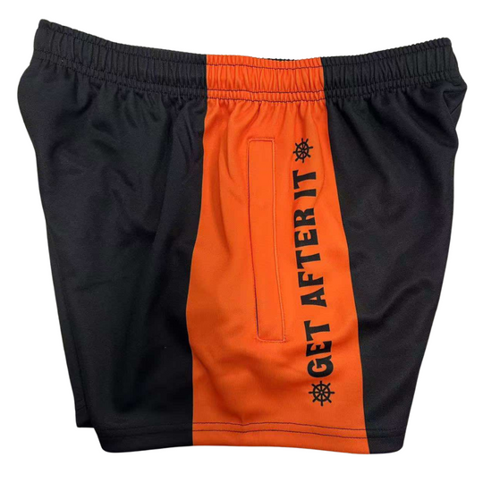 Thirsty Fisherman Footy Shorts With Zipper Pockets